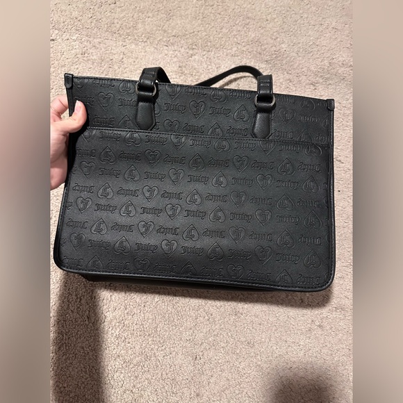 Juicy Couture Black Tote bag with embossed all over print logo - Picture 2 of 7